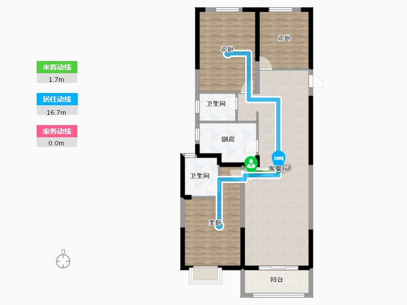 河南省-郑州市-绿都澜湾新苑-104.80-户型库-动静线