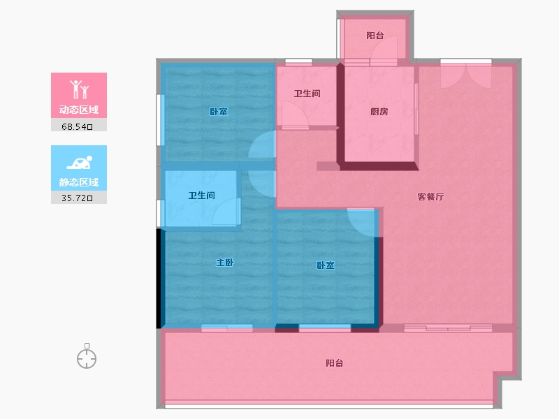 四川省-宜宾市-远达·时代公园城-93.34-户型库-动静分区