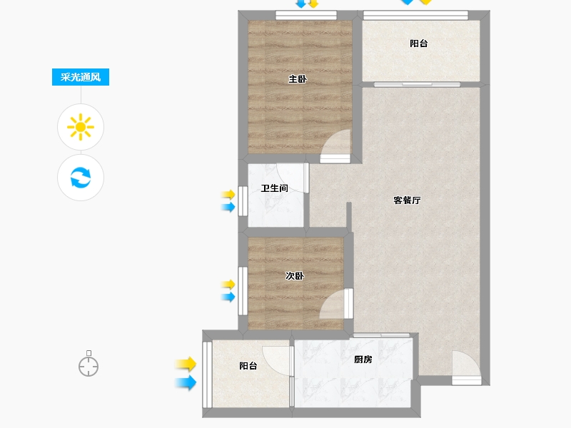 广东省-深圳市-海安居-56.37-户型库-采光通风