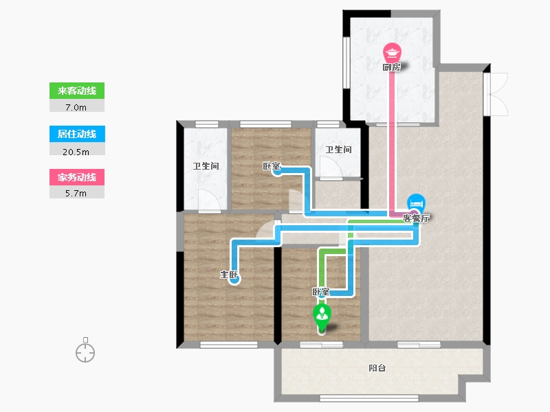 陕西省-安康市-博元理想城-97.90-户型库-动静线