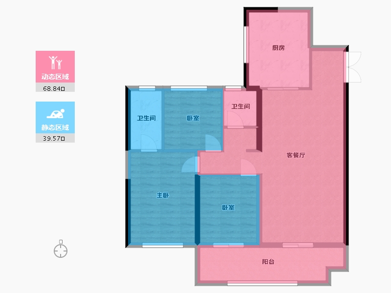 陕西省-安康市-博元理想城-97.90-户型库-动静分区