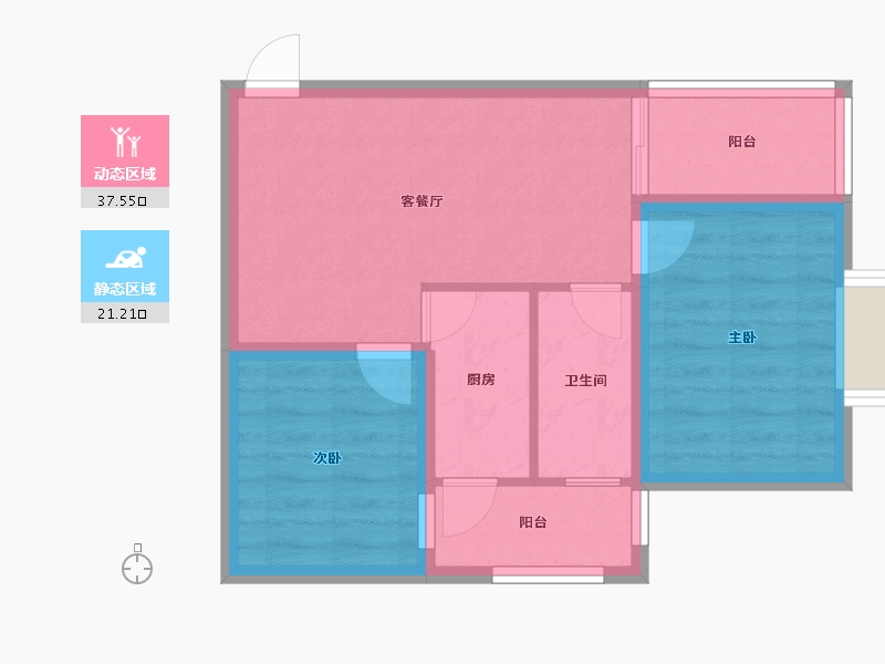 广东省-深圳市-幸福海-51.70-户型库-动静分区