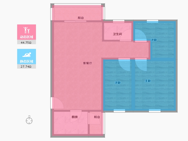 广东省-深圳市-翠榕花园-64.00-户型库-动静分区