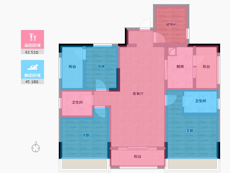 四川省-成都市-鹭湖宫-8区-96.00-户型库-动静分区