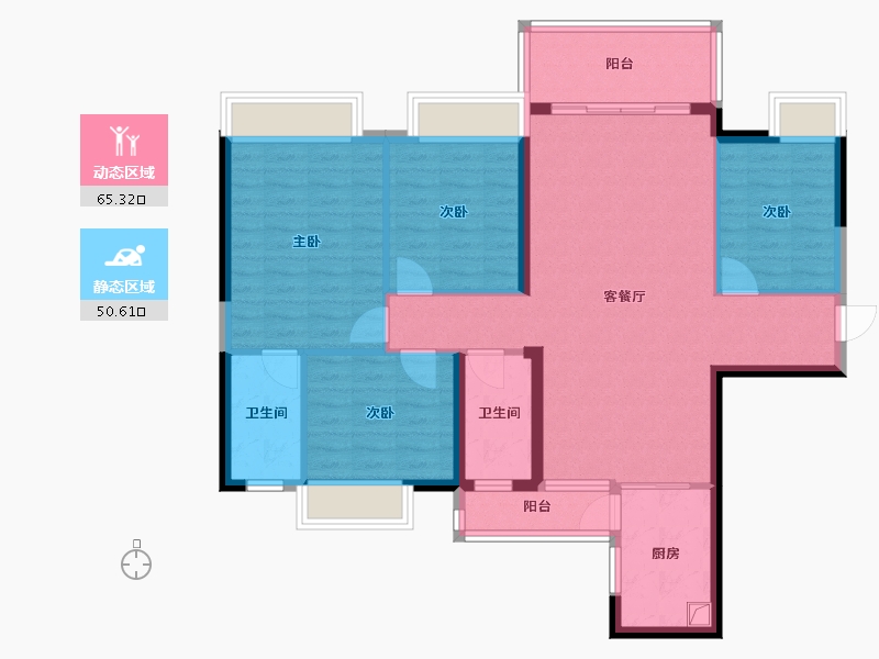 广西壮族自治区-钦州市-光大锦绣山河-110.00-户型库-动静分区