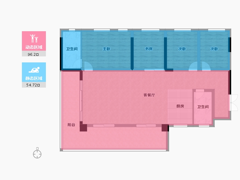 四川省-宜宾市-远达·时代公园城-136.93-户型库-动静分区