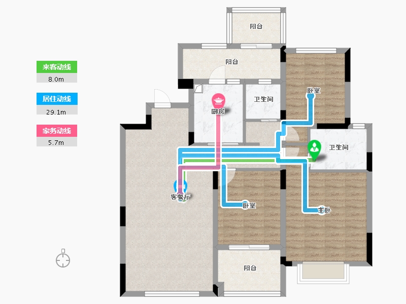 浙江省-湖州市-恒大林溪竹语-110.40-户型库-动静线