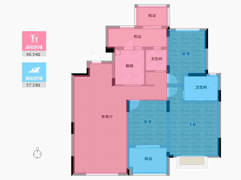 浙江省-湖州市-恒大林溪竹语-110.40-户型库-动静分区