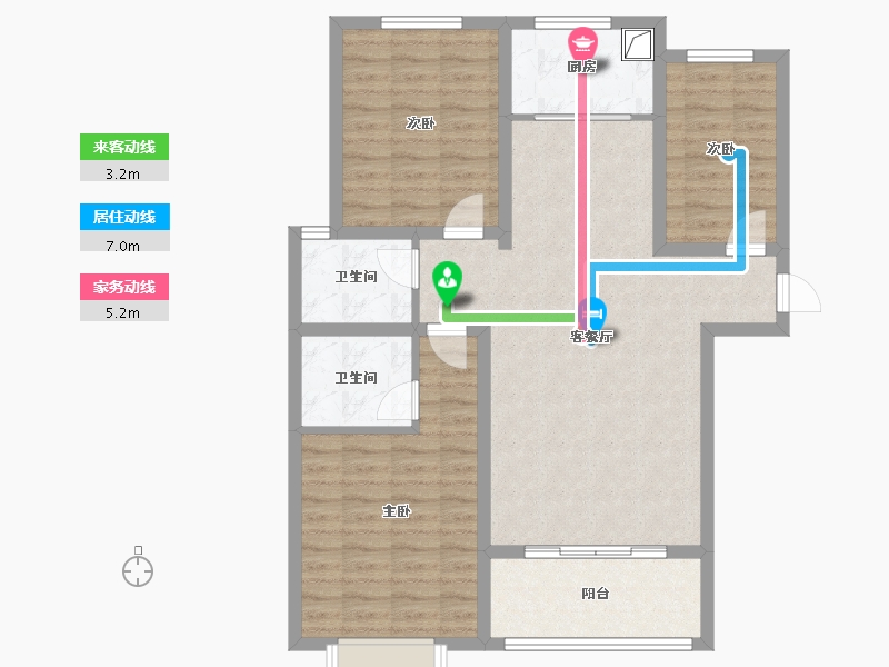 山西省-运城市-惠民嘉园-94.38-户型库-动静线