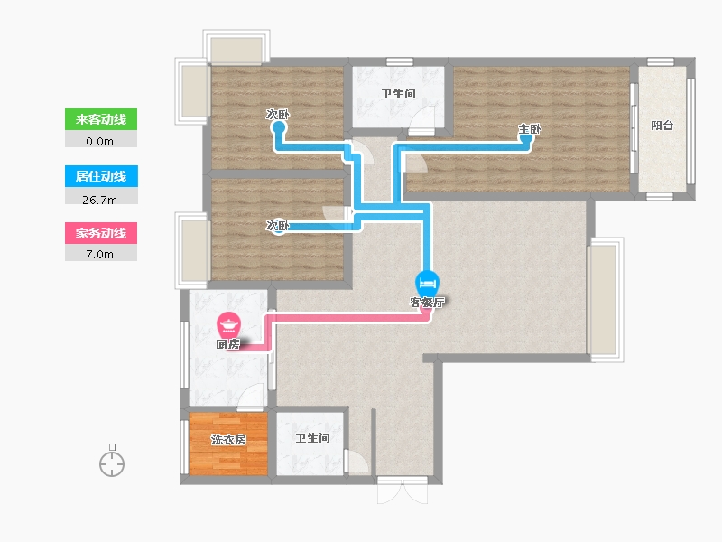 陕西省-西安市-天伊阁小区-120.00-户型库-动静线