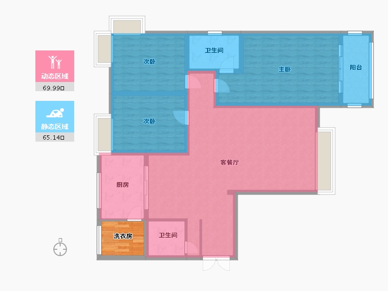 陕西省-西安市-天伊阁小区-120.00-户型库-动静分区