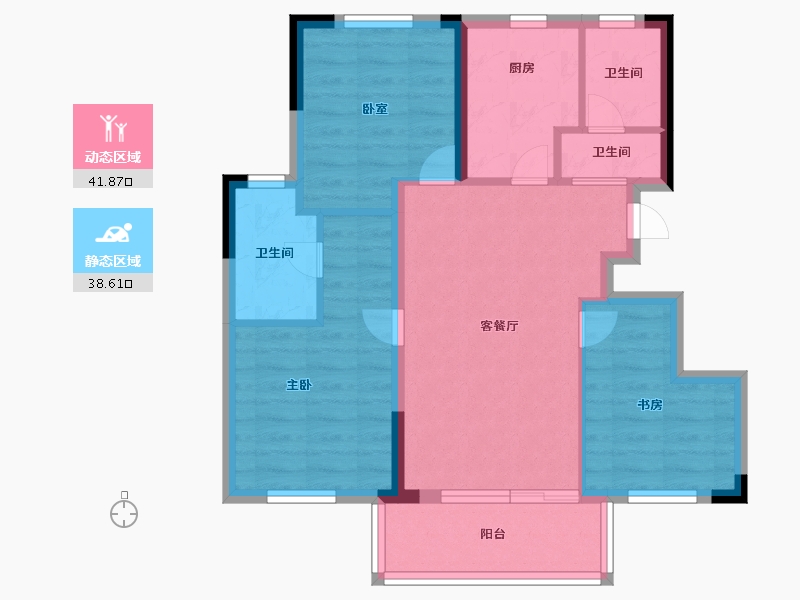 上海-上海市-高阳新里-71.20-户型库-动静分区