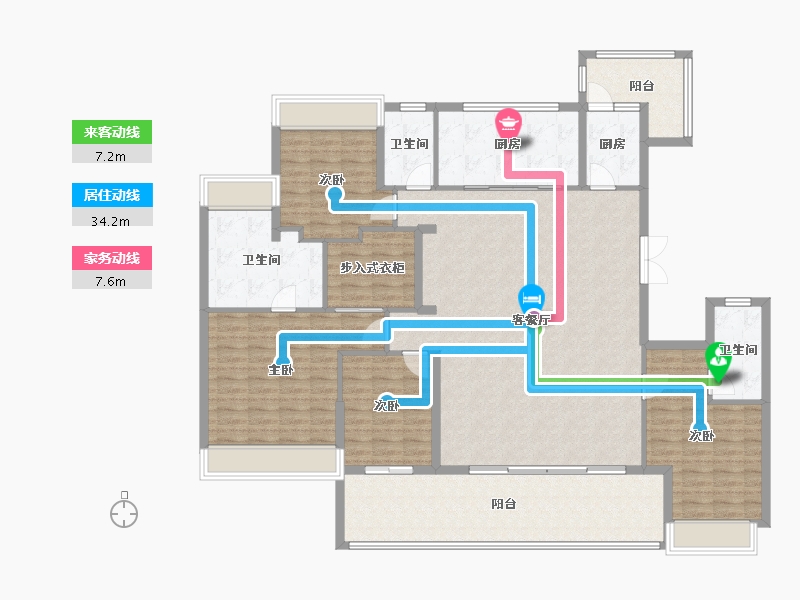 贵州省-贵阳市-花溪碧桂园-210.00-户型库-动静线