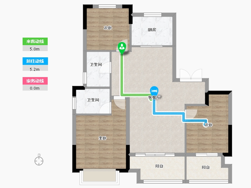 浙江省-杭州市-佳源优优锦城-92.00-户型库-动静线