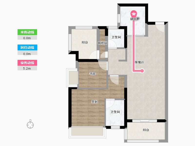 广东省-惠州市-新城香悦澜山-72.92-户型库-动静线