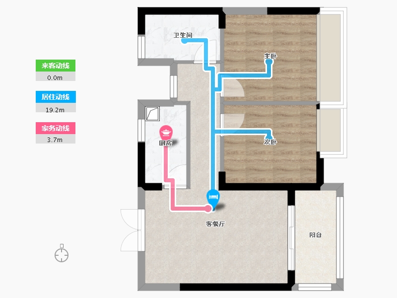 浙江省-温州市-双绣锦园-66.40-户型库-动静线