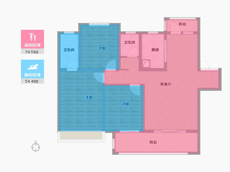 河南省-新乡市-建业花园里-115.00-户型库-动静分区