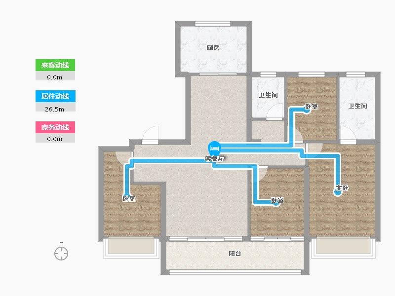 浙江省-宁波市-悦东上境府-102.26-户型库-动静线