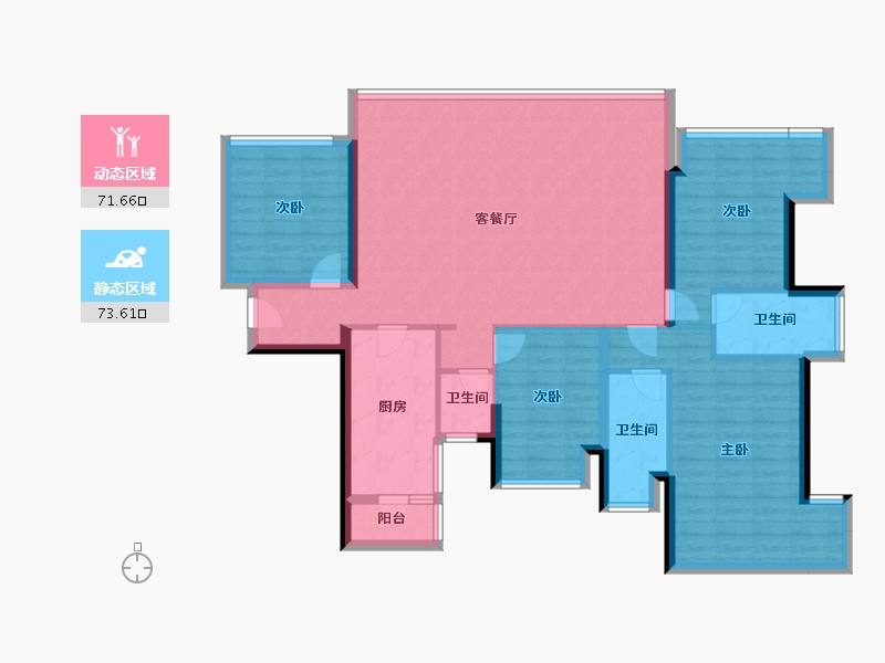 广西壮族自治区-南宁市-荣和凤岭学府-131.28-户型库-动静分区