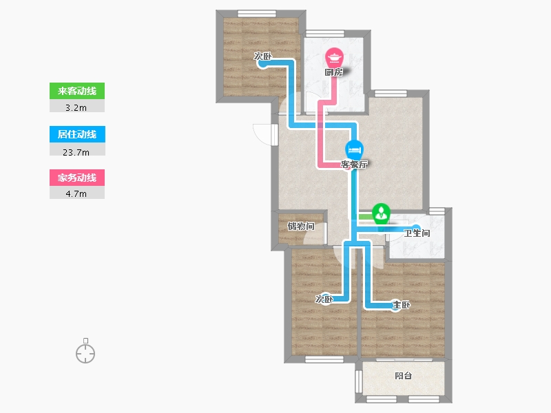 河南省-郑州市-建业壹号城邦-64.00-户型库-动静线