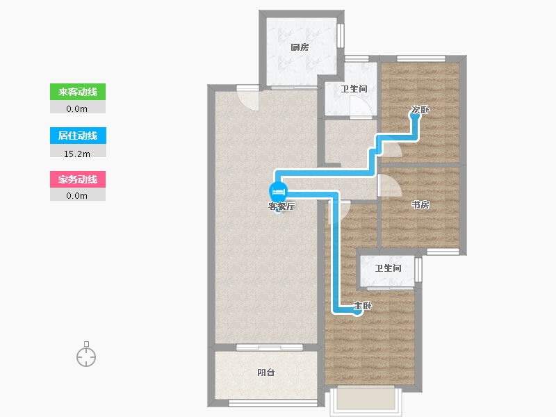 陕西省-西安市-领航悦峯-87.58-户型库-动静线