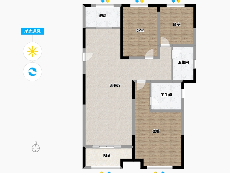 山东省-济南市-明湖之光-124.04-户型库-采光通风