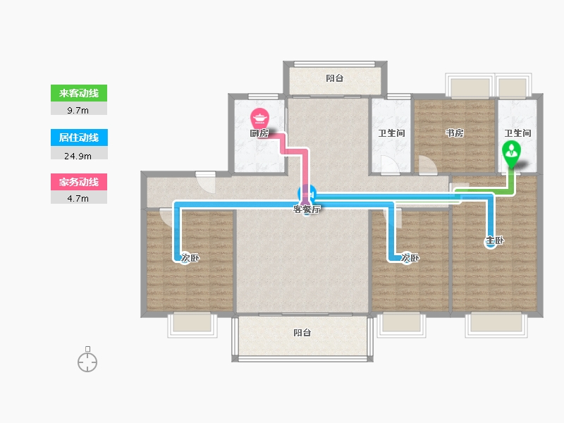 江苏省-无锡市-碧桂园暨阳府-140.00-户型库-动静线