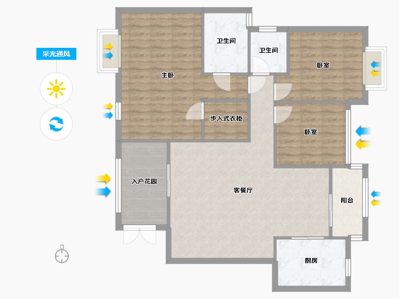 四川省-成都市-东山国际-C区-141.00-户型库-采光通风