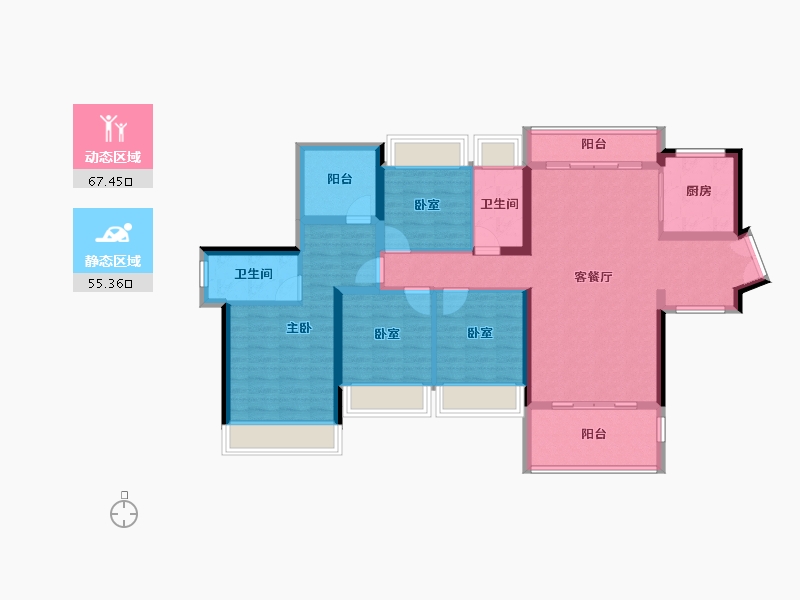 广东省-惠州市-金裕星河丹堤-109.50-户型库-动静分区