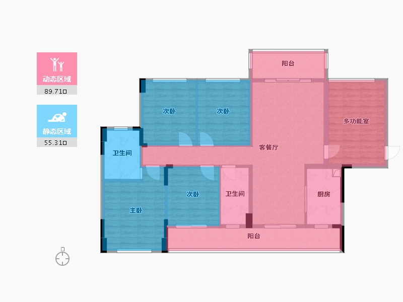 海南省-万宁市-万润名苑-145.00-户型库-动静分区