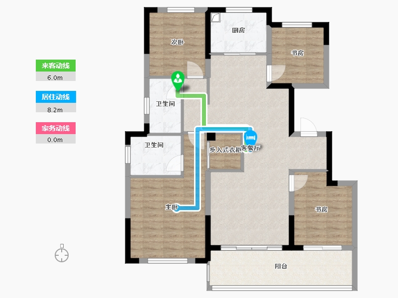 浙江省-丽水市-北苑-100.80-户型库-动静线