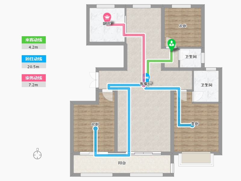 山东省-济宁市-金都御景园-111.20-户型库-动静线