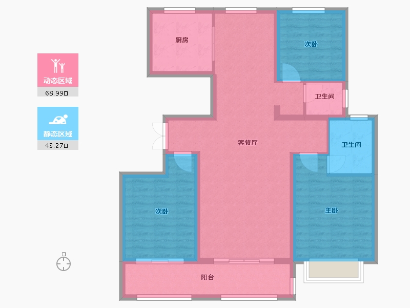 山东省-济宁市-金都御景园-111.20-户型库-动静分区