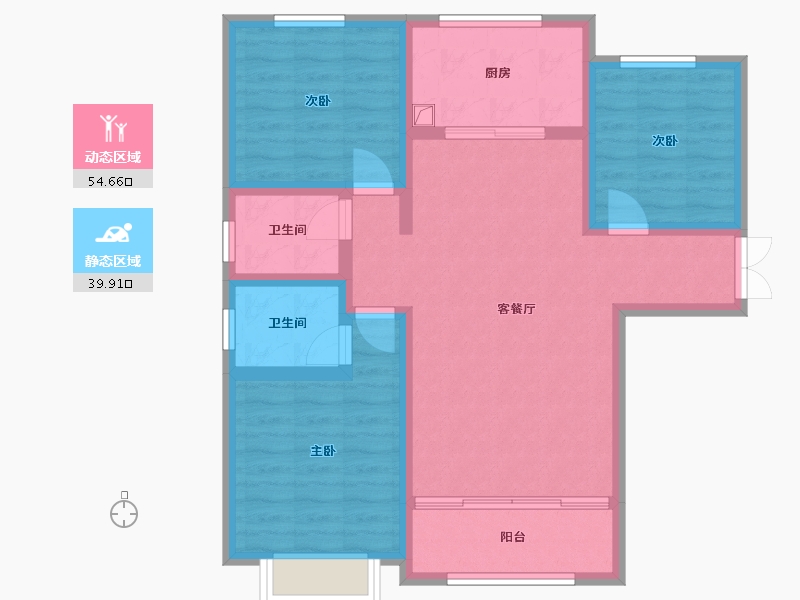 青海省-西宁市-益景佳苑-102.42-户型库-动静分区