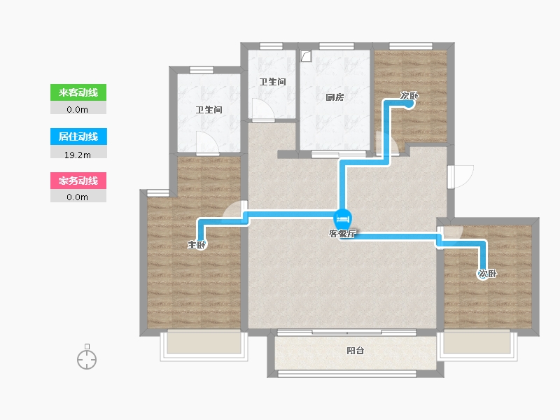 山西省-晋中市-龙湖天境-120.00-户型库-动静线