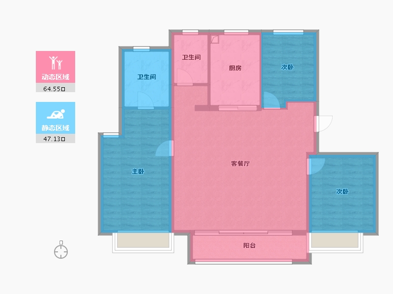 山西省-晋中市-龙湖天境-120.00-户型库-动静分区