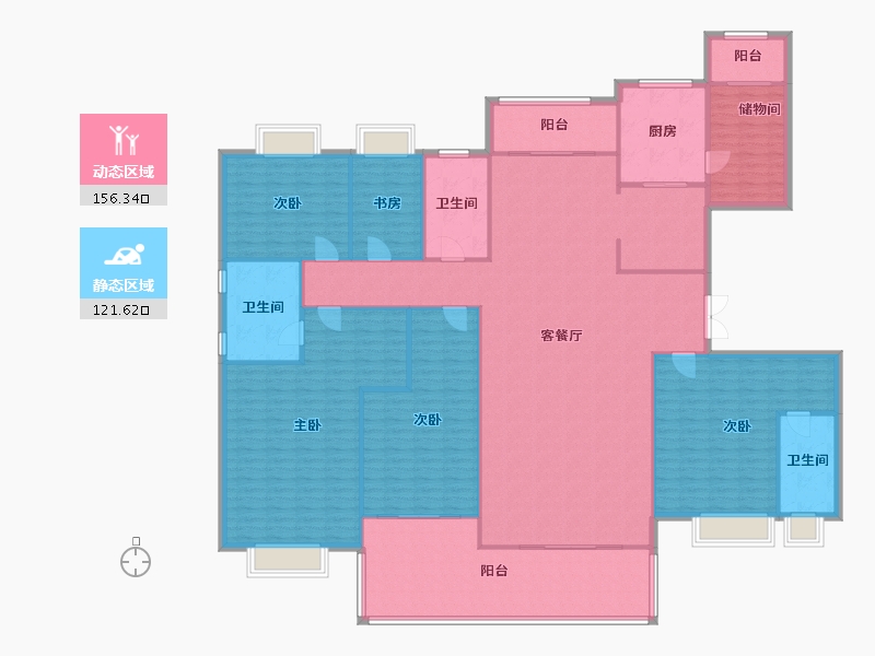 江苏省-无锡市-碧桂园暨阳府-260.00-户型库-动静分区