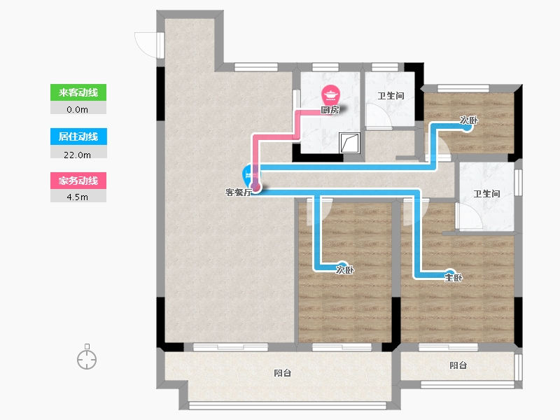 安徽省-淮北市-东信璟园-96.58-户型库-动静线