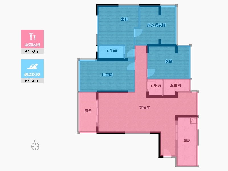 湖北省-十堰市-香山苑小区-135.00-户型库-动静分区