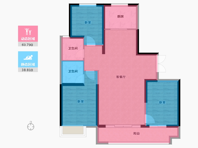 河北省-石家庄市-城发投·云歌朗樾-89.28-户型库-动静分区