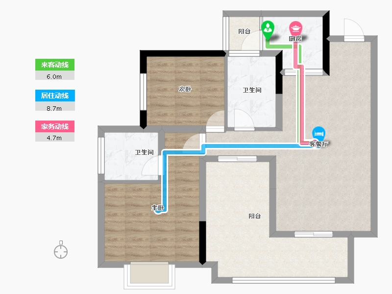 四川省-成都市-绛溪里-82.02-户型库-动静线