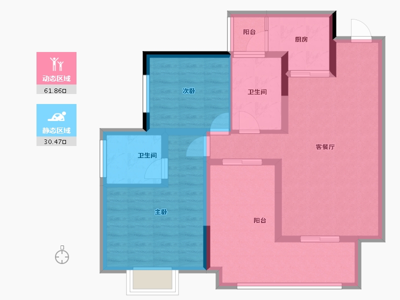 四川省-成都市-绛溪里-82.02-户型库-动静分区