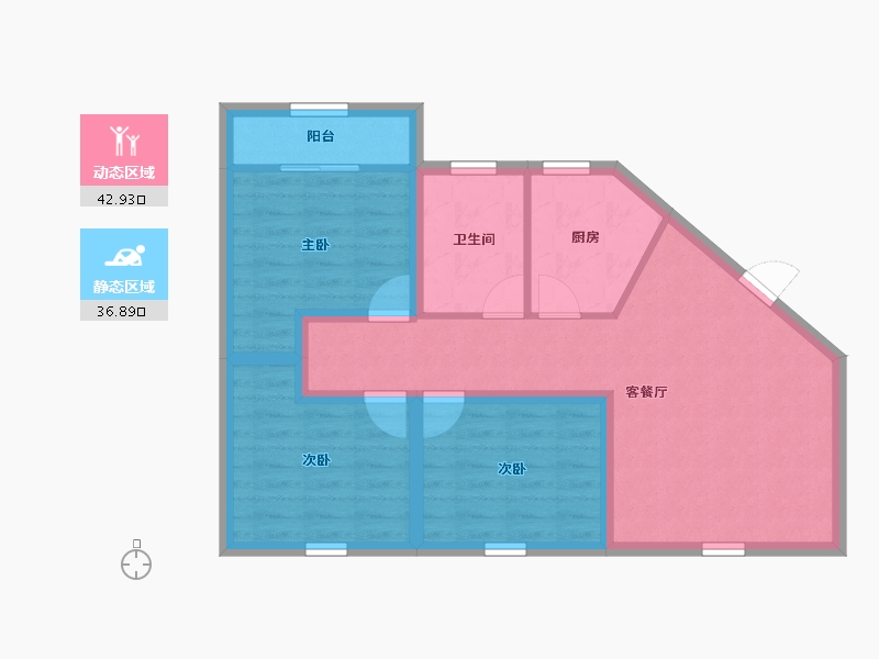 广东省-深圳市-布心花园一区-70.64-户型库-动静分区