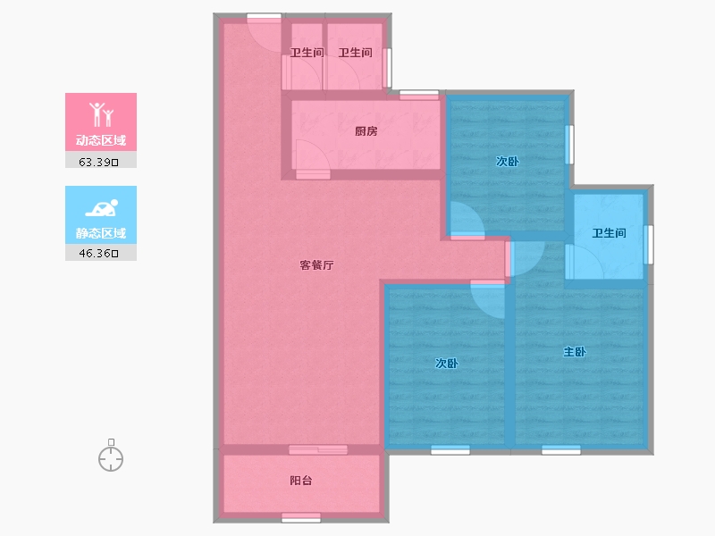 陕西省-宝鸡市-鸿德·凤仪国际-97.00-户型库-动静分区