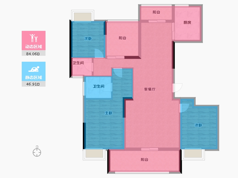 云南省-红河哈尼族彝族自治州-春秋印-117.12-户型库-动静分区