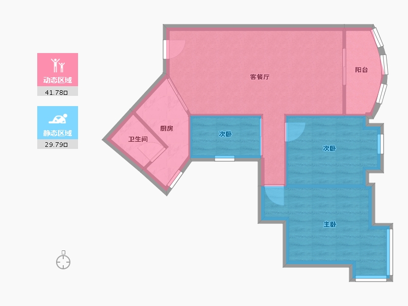 广东省-深圳市-梧桐海景苑-64.73-户型库-动静分区