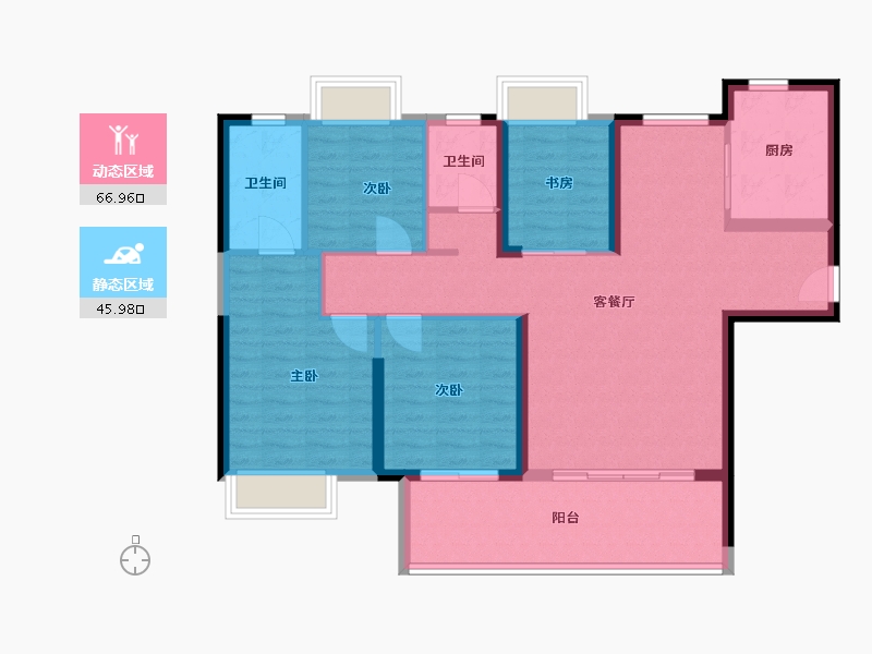 福建省-泉州市-城建水墨江澜-101.67-户型库-动静分区