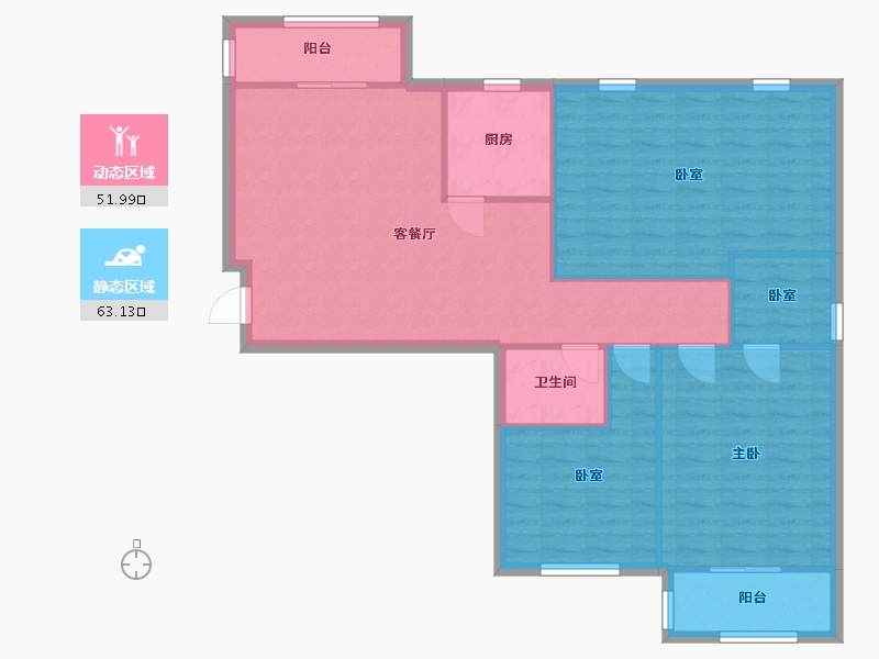 福建省-福州市-象峰新苑-106.23-户型库-动静分区