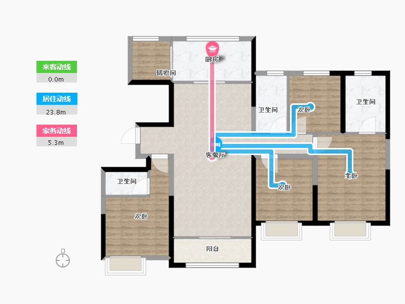 甘肃省-兰州市-中海铂悦府-135.01-户型库-动静线