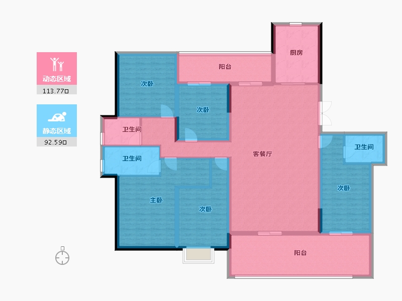 云南省-红河哈尼族彝族自治州-春秋印-187.50-户型库-动静分区